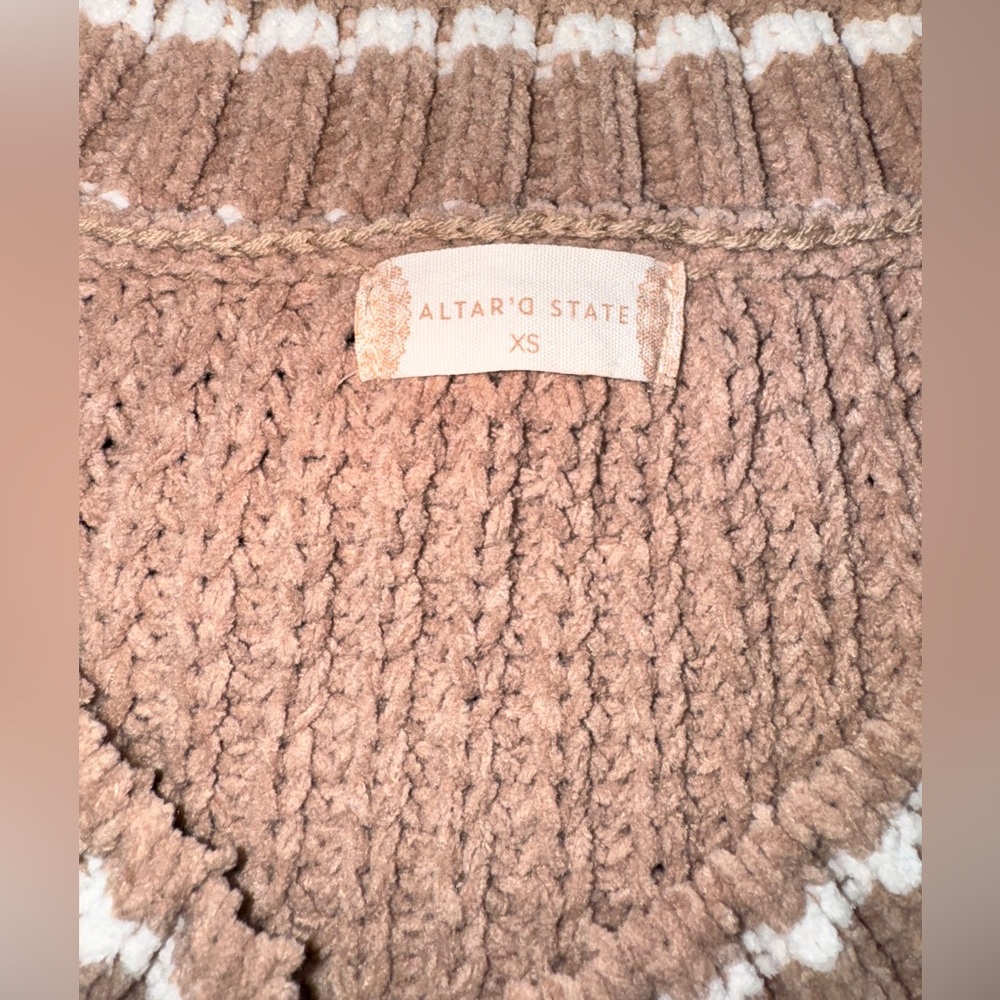 Altar’d State Tan Sweater Vest, Size XS - Picture 4 of 4
